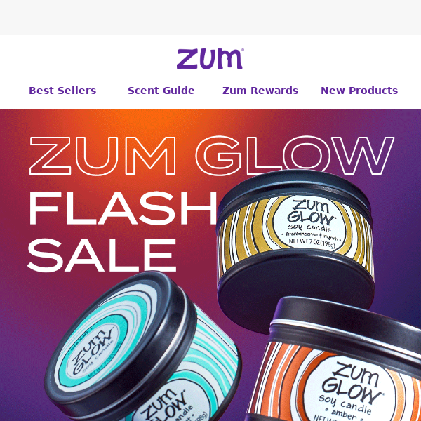 Zum on sale glow candles