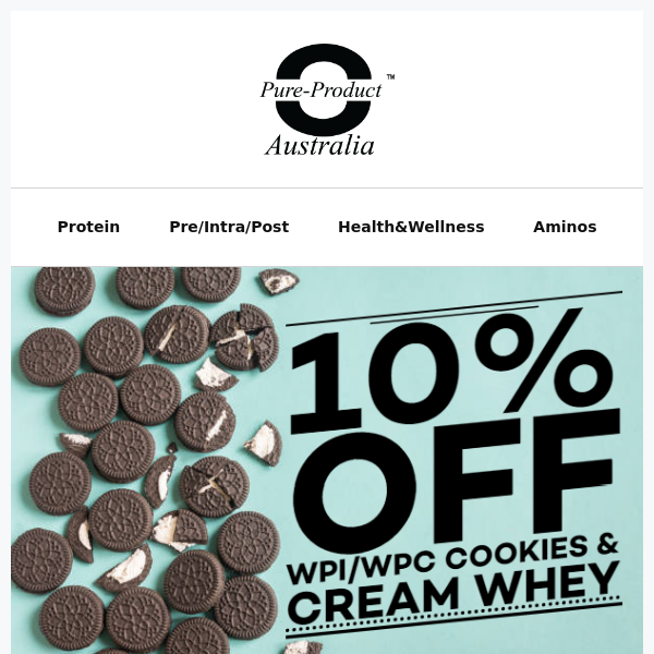 🏋️‍♂️ Pump Up Your Weekend with 10% Off - Cookies & Cream Whey Protein! 🍪💪