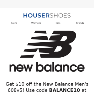 Save $10 on New Balance! Houser Shoes