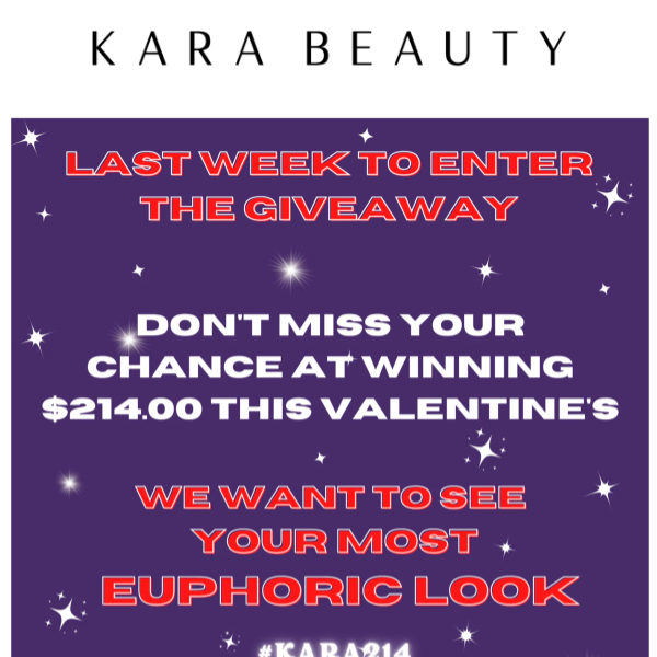 Show us your most EUPHORIC LOOK for a chance at winning $214.00 this Valentine's💘