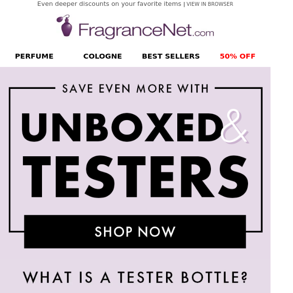 Back by popular demand: UNBOXED & TESTERS DEAL!