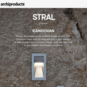 Stainless steel grazing lighting: KANDOVAN by STRAL