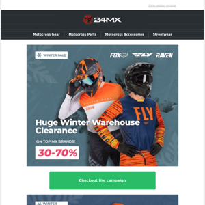 Fox, Fly Racing, Raven with winter discounts!