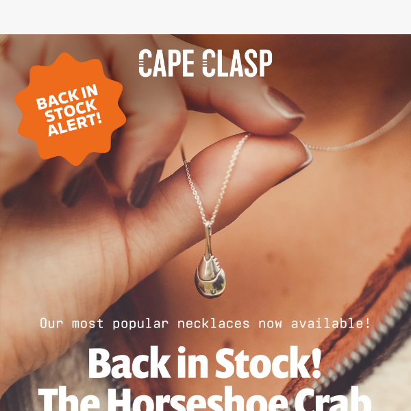[RESTOCK ALERT] The Horseshoe Crab Necklace is Back! 🌊