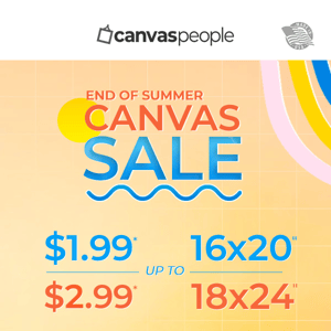 12 Hour $1.99 Canvas Fall Event Happening Now!