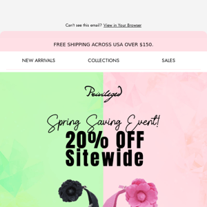 20% OFF EVERYTHING! Spring Savings: Not Over Yet!