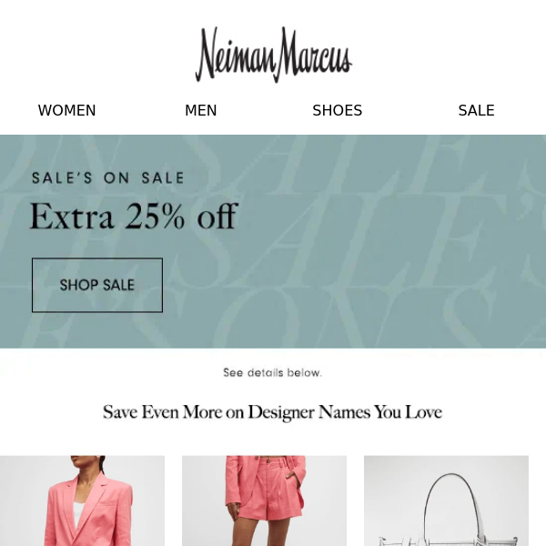 Neiman Marcus Last Call Designer Bags 25% off