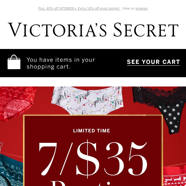 FINAL HOURS: 7/$35 Panties - Victorias Secret