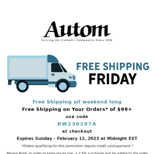 ⏰ Free Shipping FRIDAY