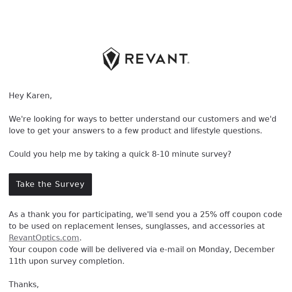 Revant Optics, I need your input! 💡