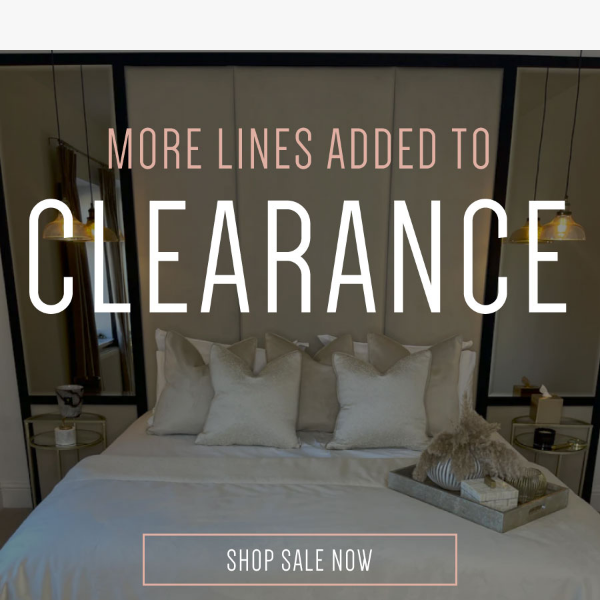 More Lines Added to Clearance!