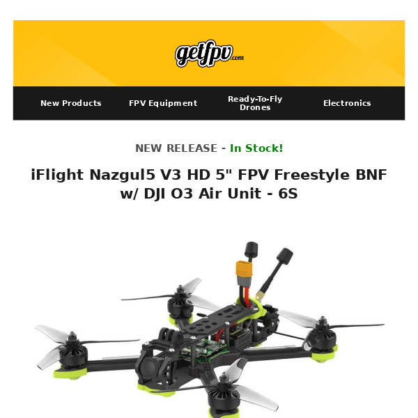 🚀🔥 New Product: iFlight Nazgul5 V3 HD 5" Drone  |  Back in Stock: Thumb Grippies, DJI FPV Goggles V2  🔥🚀