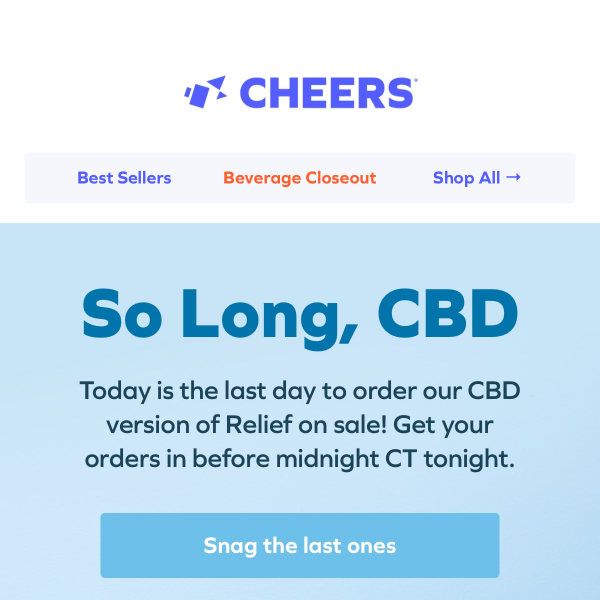 Last Day to Order CBD Relief on Sale