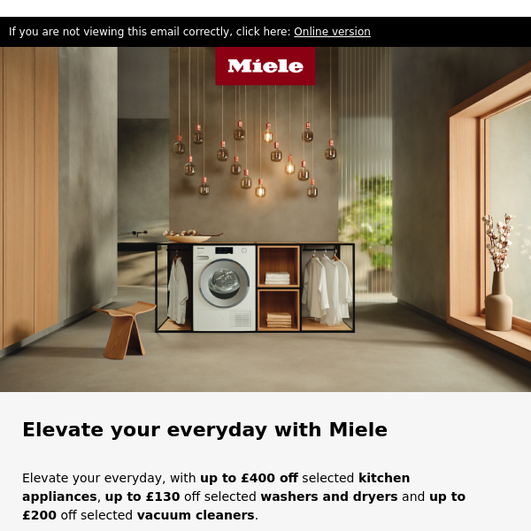 Elevate your everday with Miele