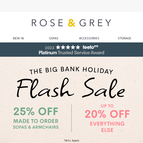The Big Bank Holiday Flash Sale is Here