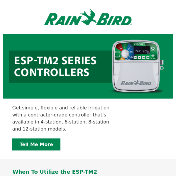 ESP-TM2 Controller: Simple, flexible and reliable irrigation.