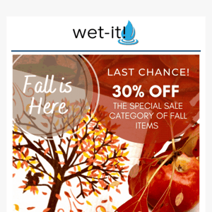 ⏳ Last Chance to save 30% on Fall favorites in Special Sale Category!