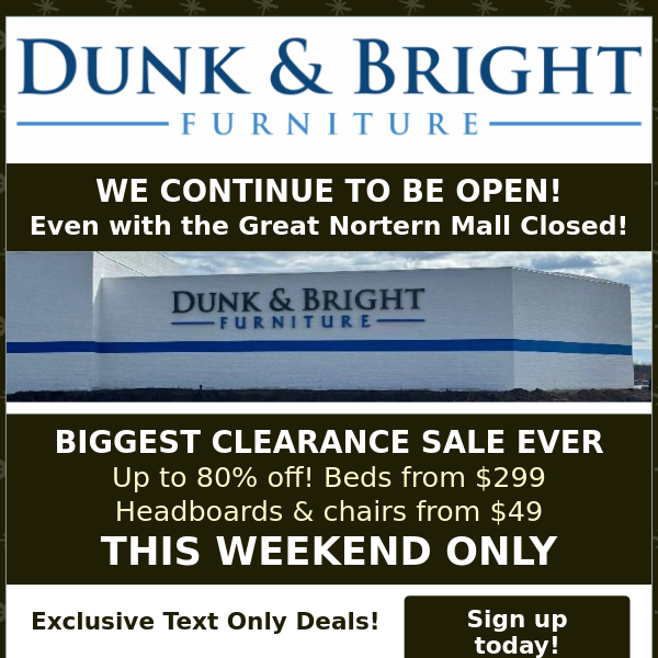 BIGGEST CLEARANCE EVENT OF THE YEAR - This weekend only!