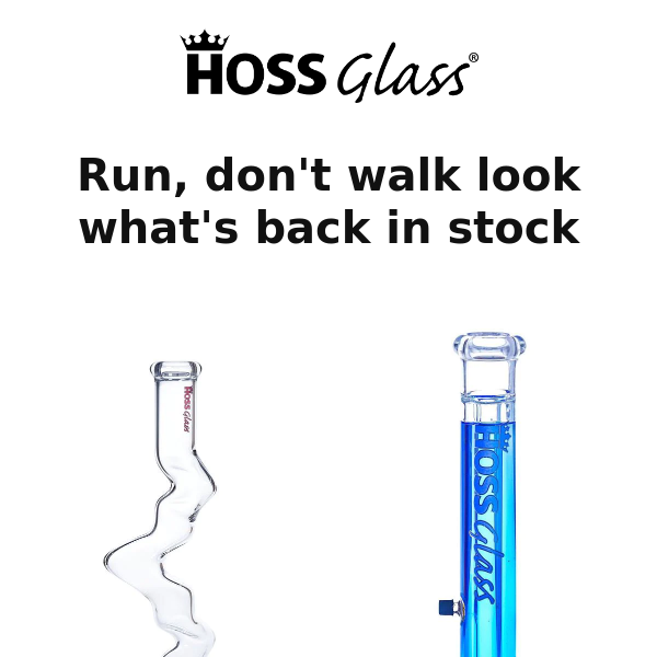 Hoss Glass RESTOCK! ✨