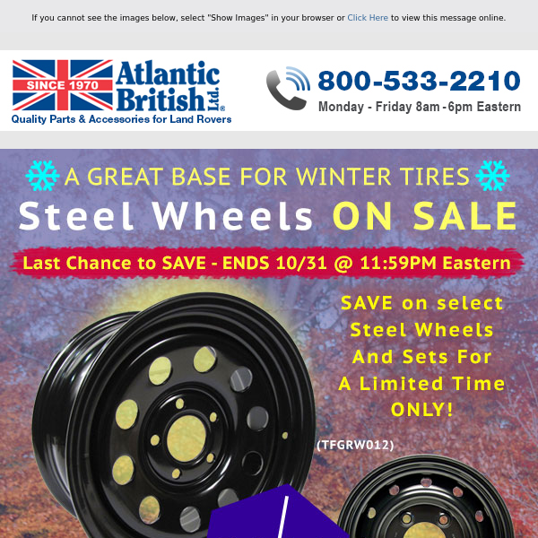 Last Chance to Save on Steel Wheels And Sets