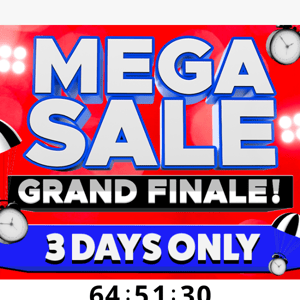 🚀 3 Days ONLY! Mega Sale Grand Finale!