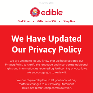 We Are Updating Our Privacy Policy