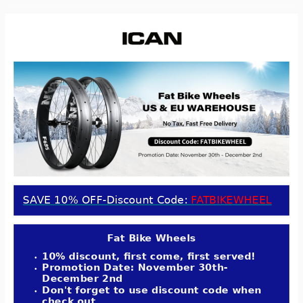 10% OFF-Fat Bike Wheels-US & EU warehouse