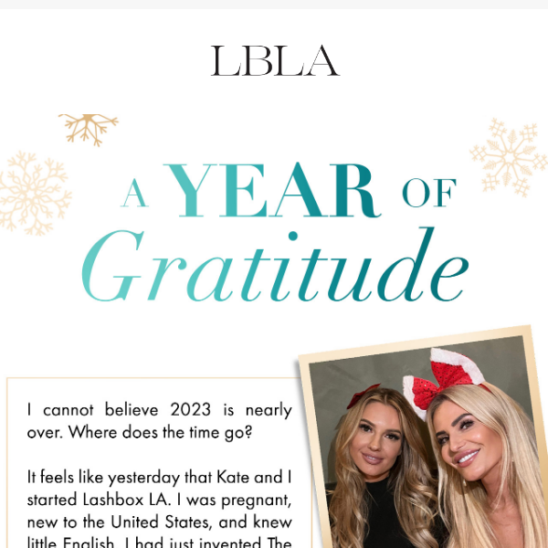 ✨ A Year of Gratitude from LBLA 💖