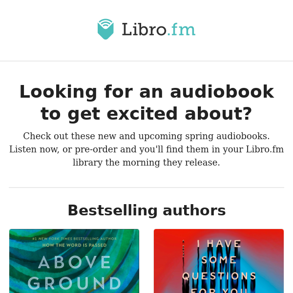 👀 Spring's Biggest Audiobooks