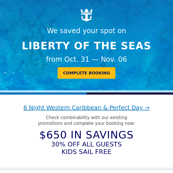 Still thinking about that 6 Night Western Caribbean & Perfect Day?