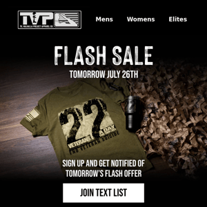 Flash Sale TOMORROW 🔔