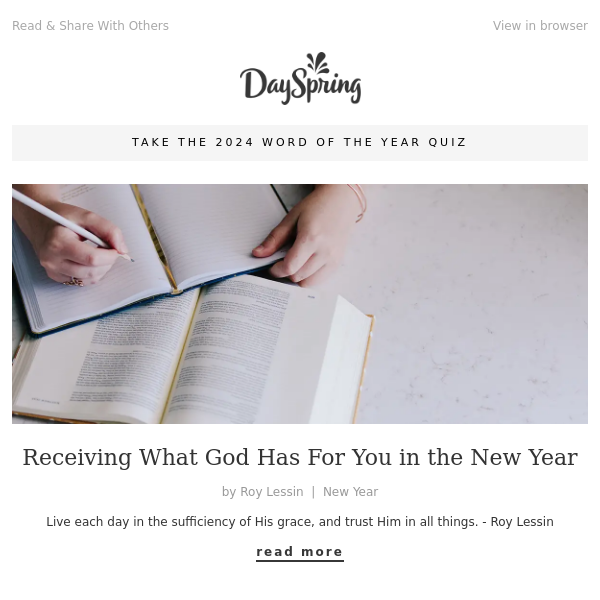 Receiving What God Has for You in the New Year