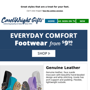 Extra-Comfy Shoes from $9.99!