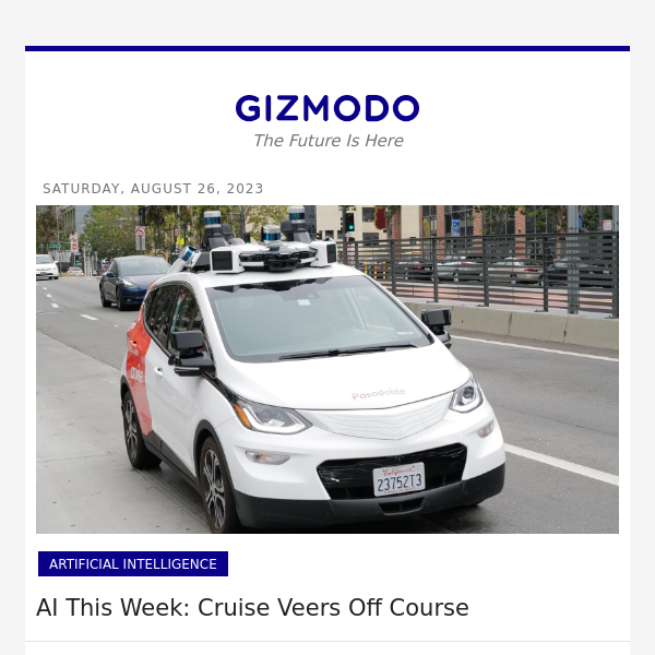 AI This Week: Cruise Veers Off Course