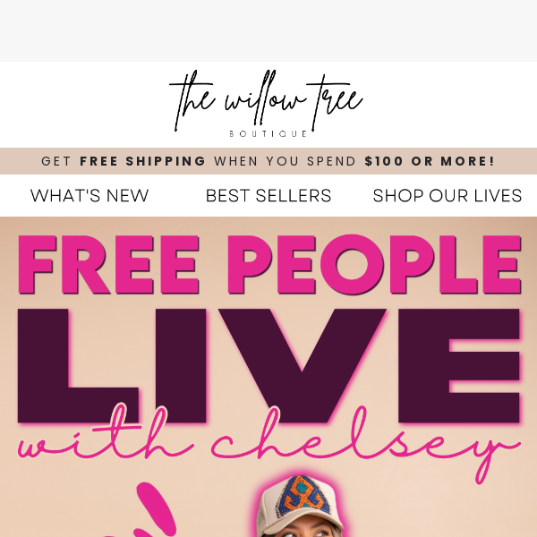 FREE PEOPLE 🔴 LIVE with Chelsey! 😍