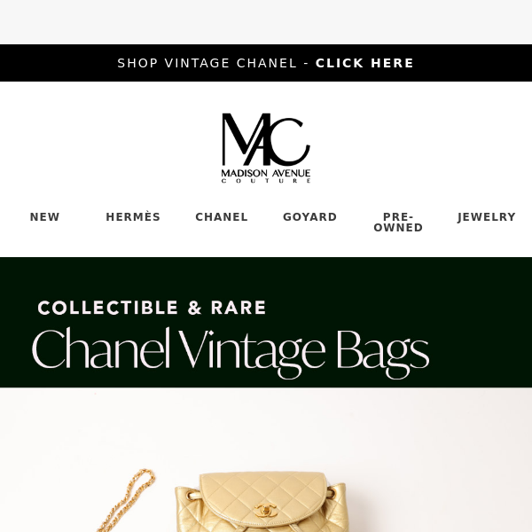 Trending Now 💄 CHANEL Vintage Bags & Jewelry - Madison Avenue Couture
