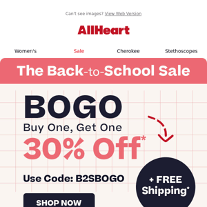 BOGO 30% off to get you back to school