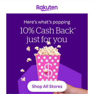 10% Cash Back is super exclusive + limited time!