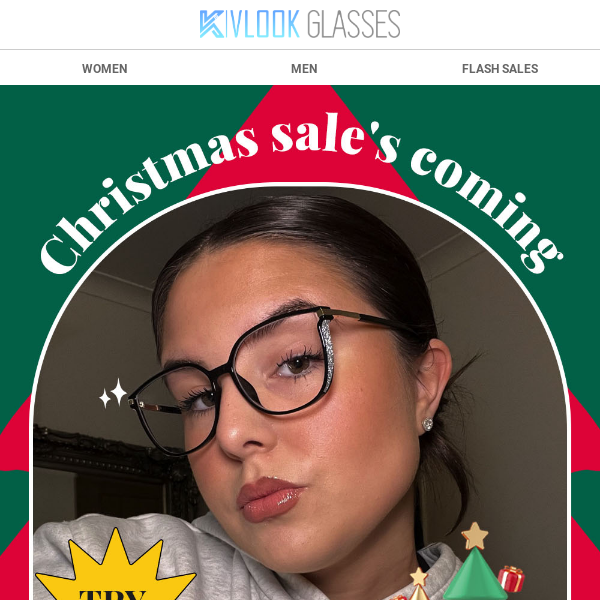 $0 GlassesChristmas sale's coming✨