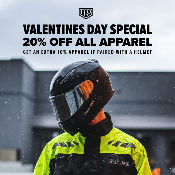 Valentines Day Special! 20% OFF ALL APPAREL