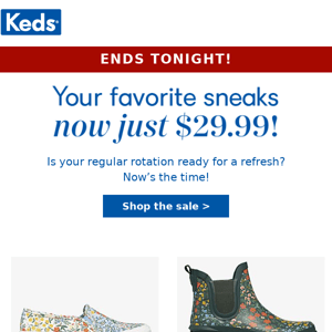 ⏰ ENDS TONIGHT! Sneakers only $29.99!