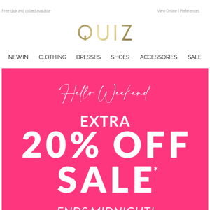 Hello weekend... extra 20% off sale! 💖