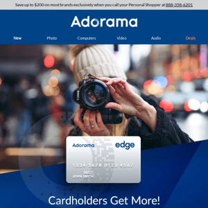 5% Back in VIP Rewards Points on Select Items with the Adorama Edge Credit Card