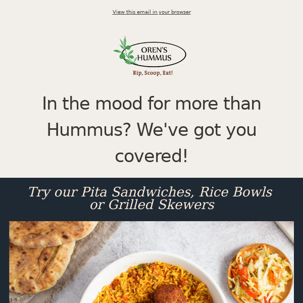 We have the MOST authentic Hummus......and MORE!