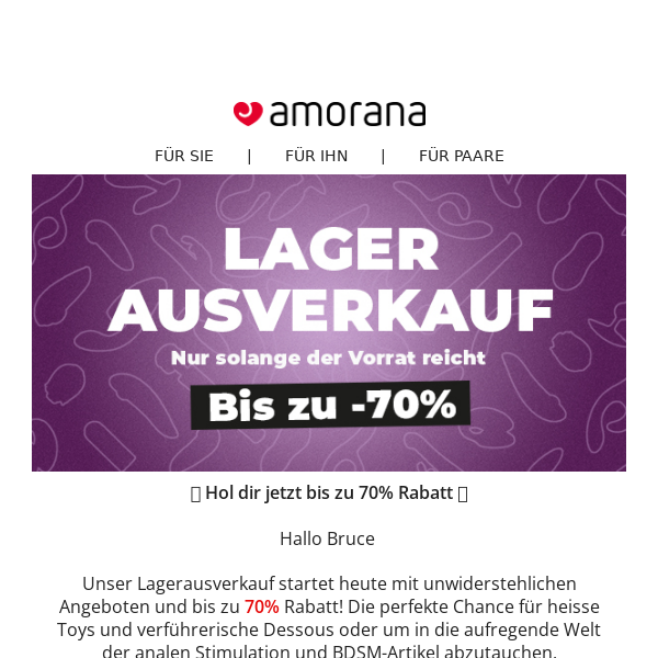 💥 Lagerausverkauf mit bis zu 70% Rabatt 💥