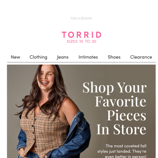 Extra 60% Off Torrid Clothing & Footwear Clearance