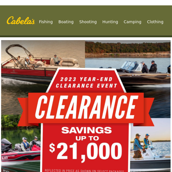2023 Year End Clearance Event! - Cabela's