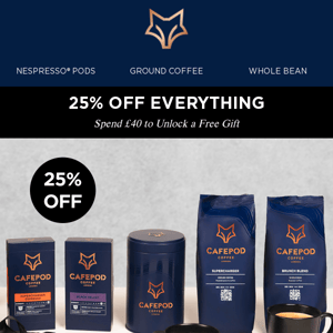 25% OFF: Black Friday Has Landed ☕️