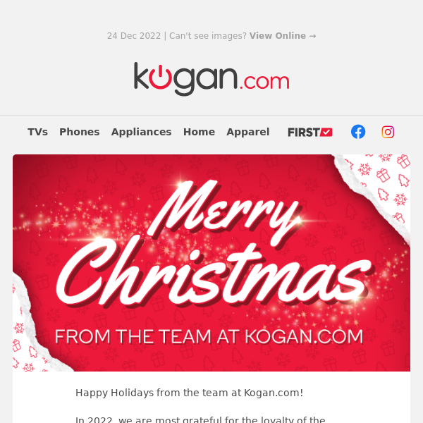 🎄 Merry Christmas & Happy Holidays from Kogan.com!