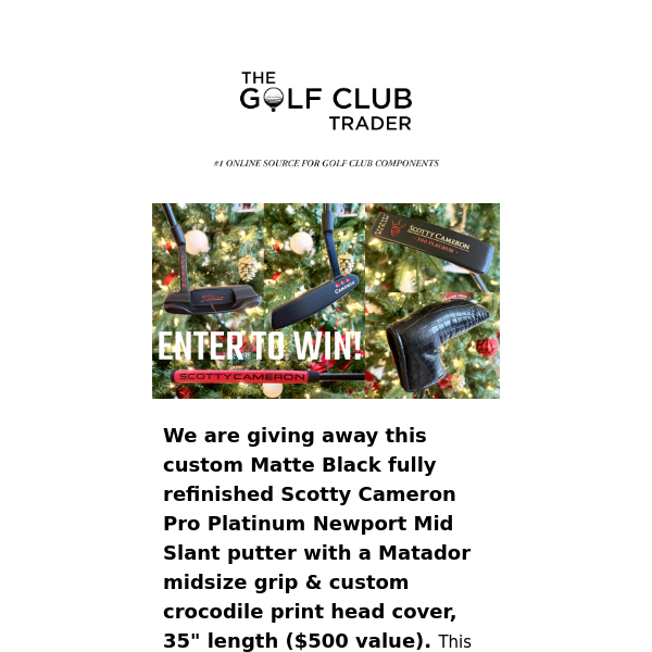 Scotty Cameron Christmas Giveaway!